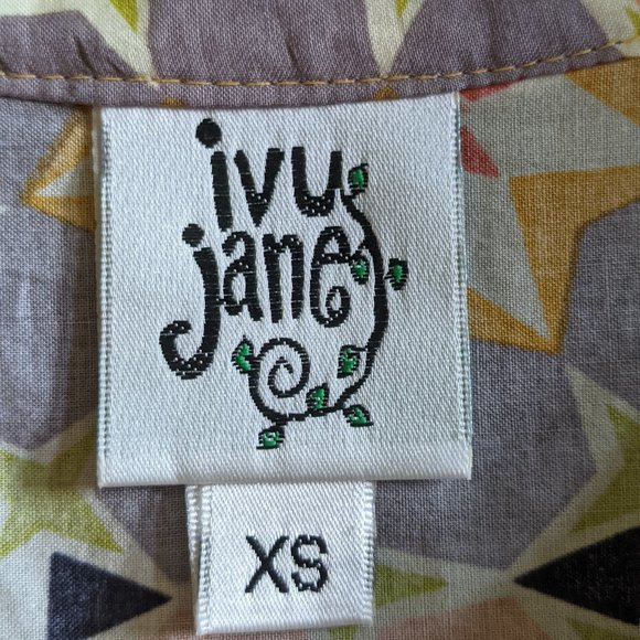 Ivy Jane Ditzy Floral Tunic Yellow Orange XS Flower Child Hippie Bohemian Retro - Picture 9 of 10